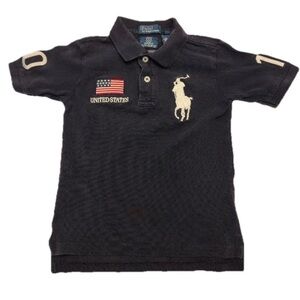 Polo By Ralph Lauren USA Olympics 2010 Logo Little Boys Sz 5 Blue Large Horse